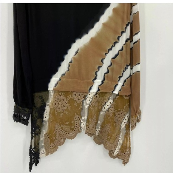 - XCVI tie dye Lace Trim Lagenlook Tunic S - Picture 5 of 8